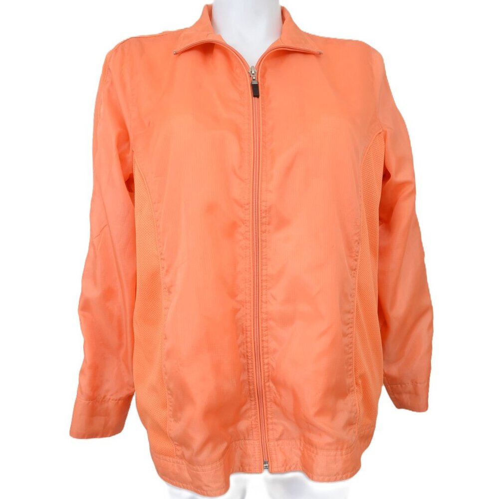 Avenue PLUS Size 18/20 (1X) Full Zip Lightweight Bomber Jacket Long Sleeve
